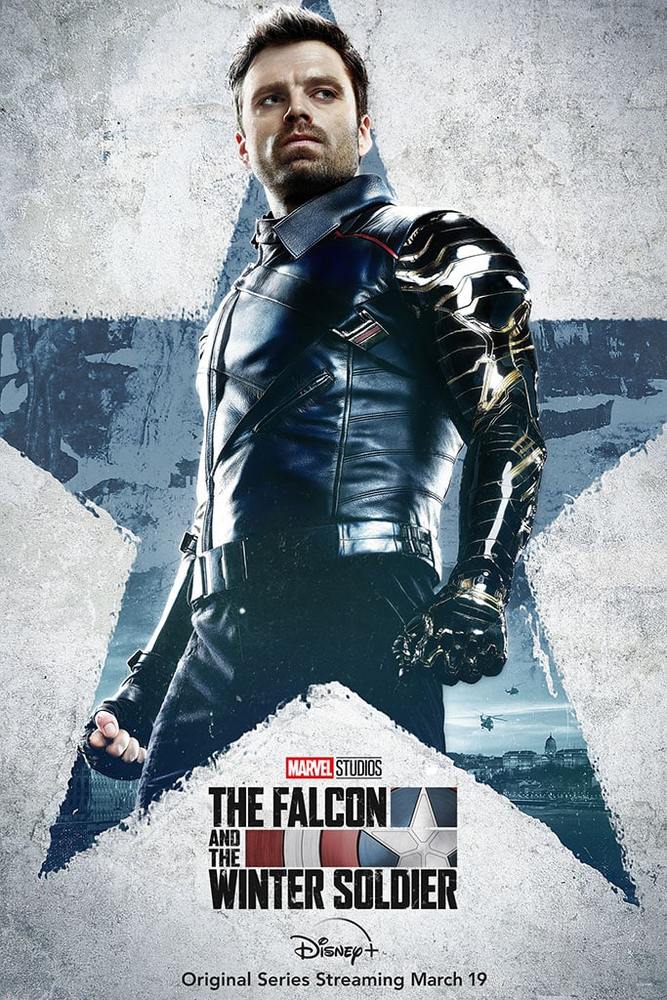 سباستین استن در پوستر سریال «فالکون و سرباز زمستان» (The Falcon and the Winter Soldier)